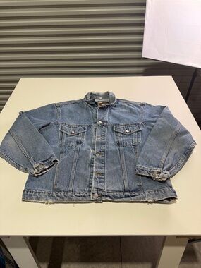 Harley-Davidson Silver Button Light Blue Denim L